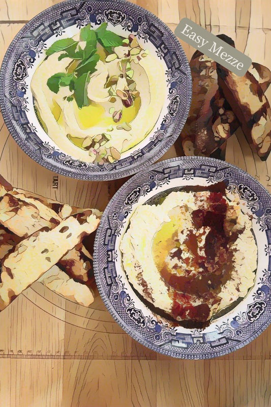 Easy Mezze; Dressed Hummus